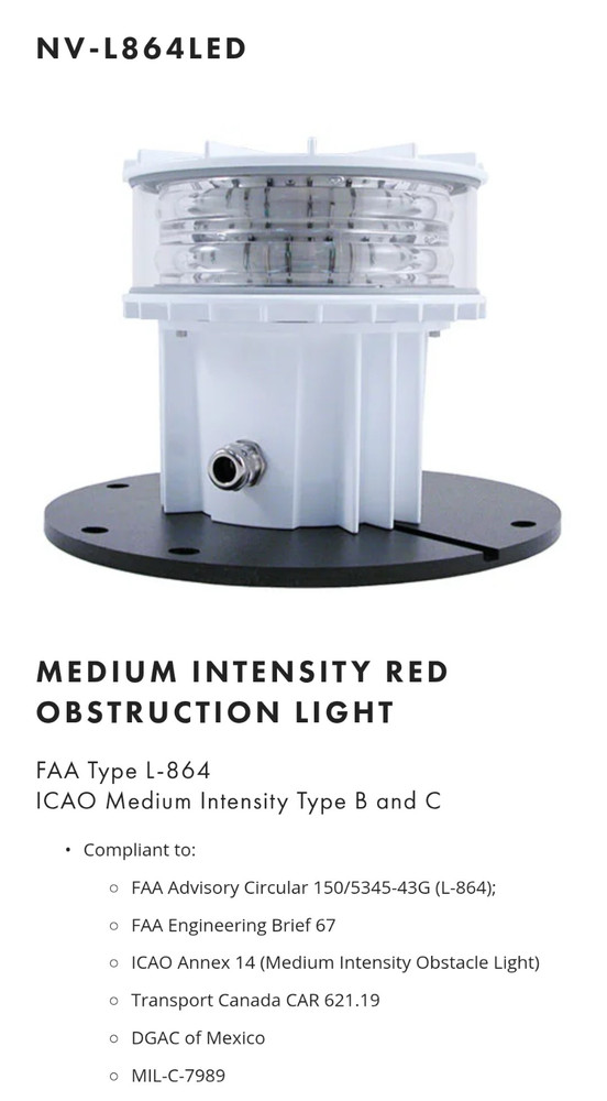 Farlight's NV-Series LED obstruction light