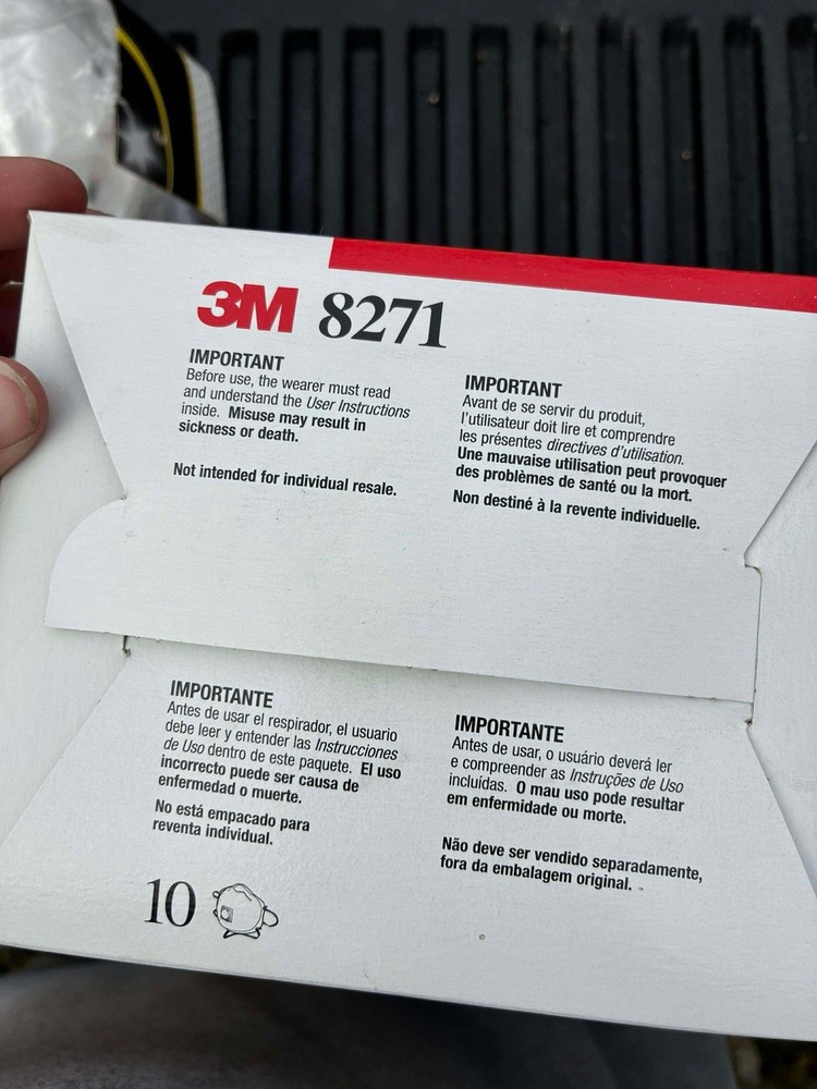 3M P95 Multi - Purpose Disposable Particulate Respirator White 10 pc