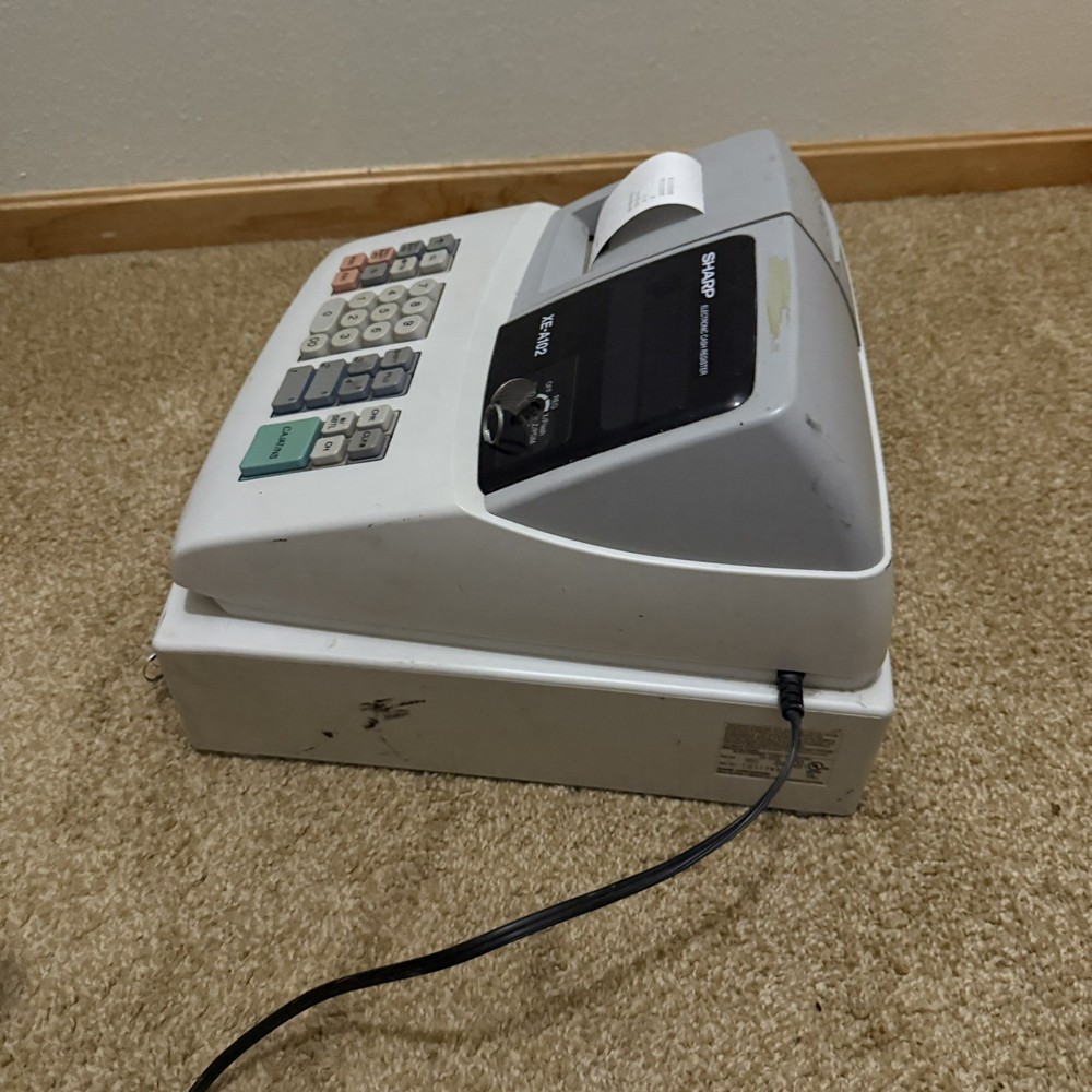 SHARP XE-A102 Electronic Cash Register LED Display *Includes Keys and Manuals*