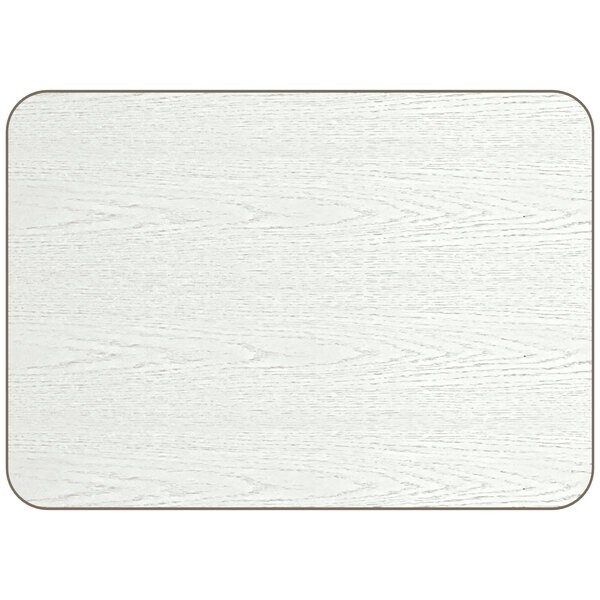 30" x 42" Rectangular Restaurant Table Top with White Birch Laminate Top Finish