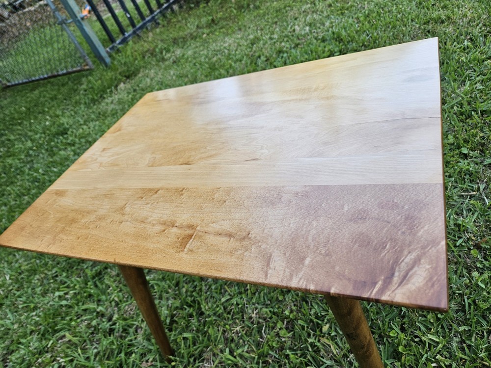 Restored Vintage Mid-Century Maple Planner Group End Table