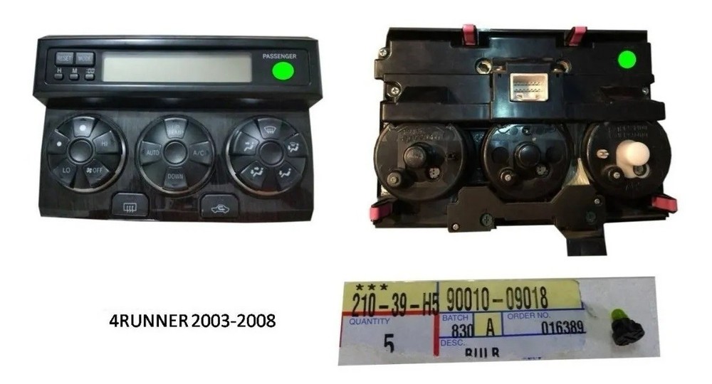 SET 4 BULB CONSOLE COOLER CONTROL SWITCH 4 RUNNER 03-09 OEM GENUINE