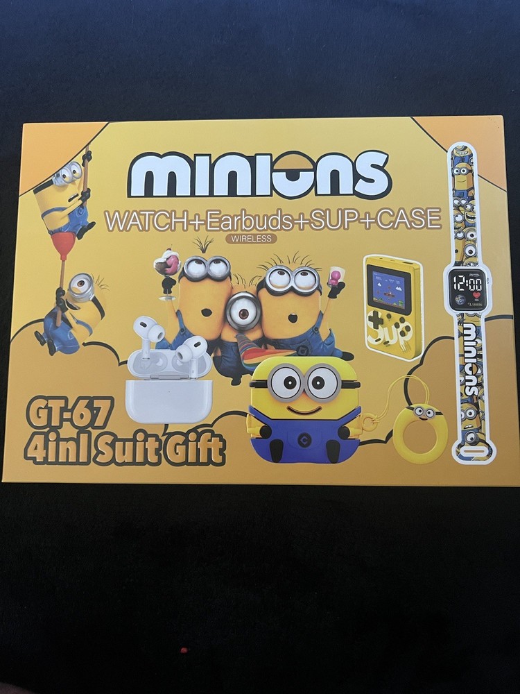 Minions Watch+Earbuds+SUP+CASE