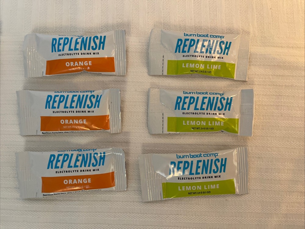 Burn Boot Camp Electrolyte Drink Mix Pre workout sample pack 8 Packets Gym