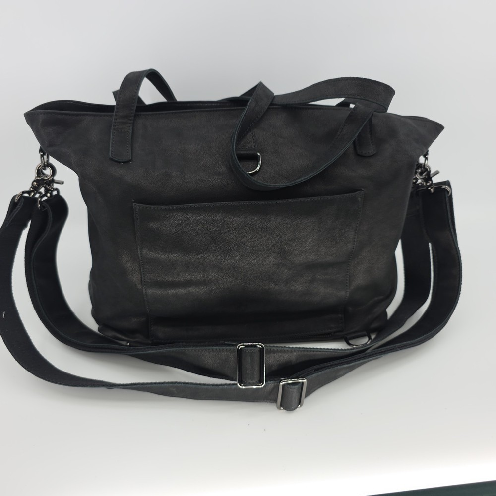 Epiphanie Leather Camera Bag Black, Removable Sections Multipocket w Strap