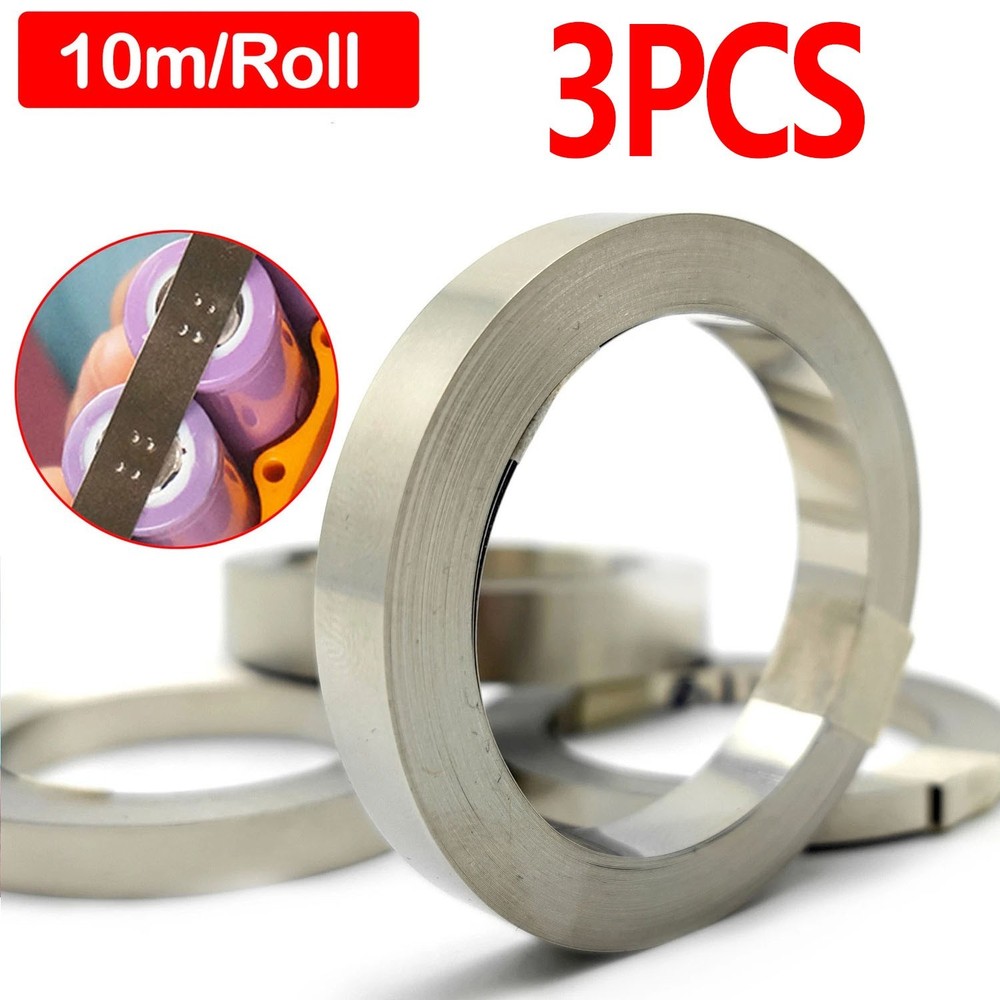 3X 10M Pure Nickel Strip: Thin & Flex for Precise DIY Li Battery Weld