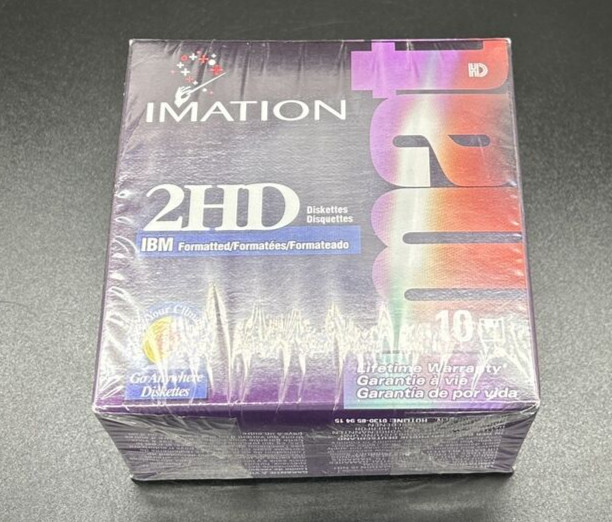 Imation 3.5" Floppy Disk Diskettes 10 Disk Pk IBM Formatted 1.44MB 2HD