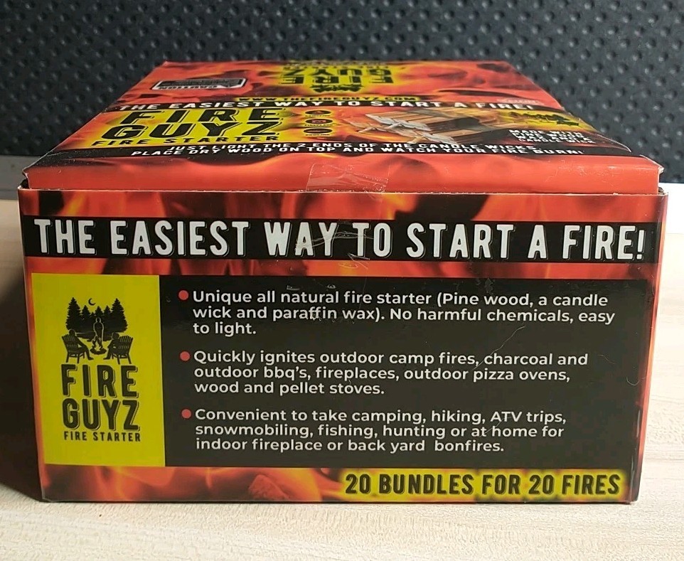 Fire Guyz Firestarters 20-Pack Bundle Box