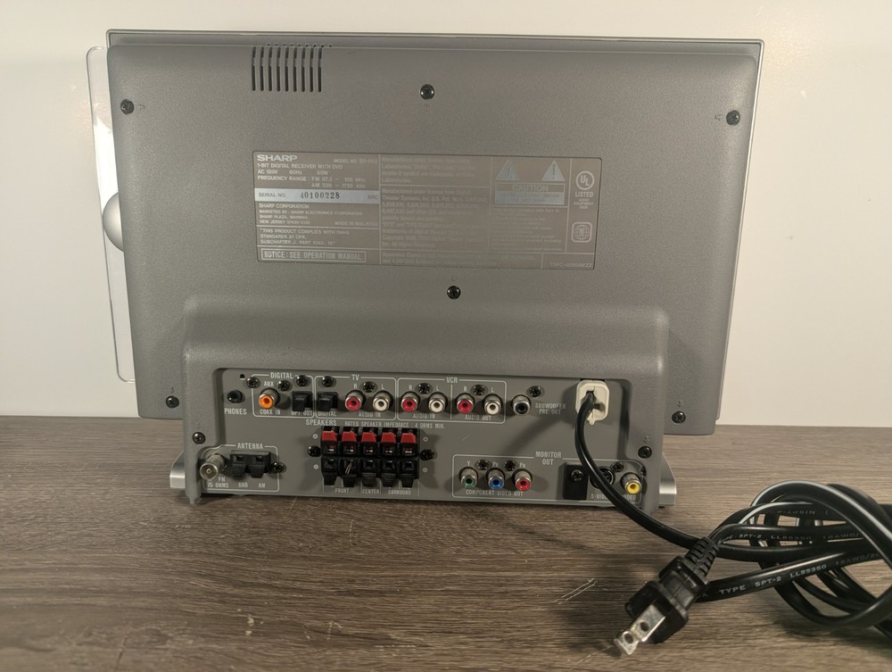 Sharp SD-PX2 1-Bit Digital Receiver With DVD Player