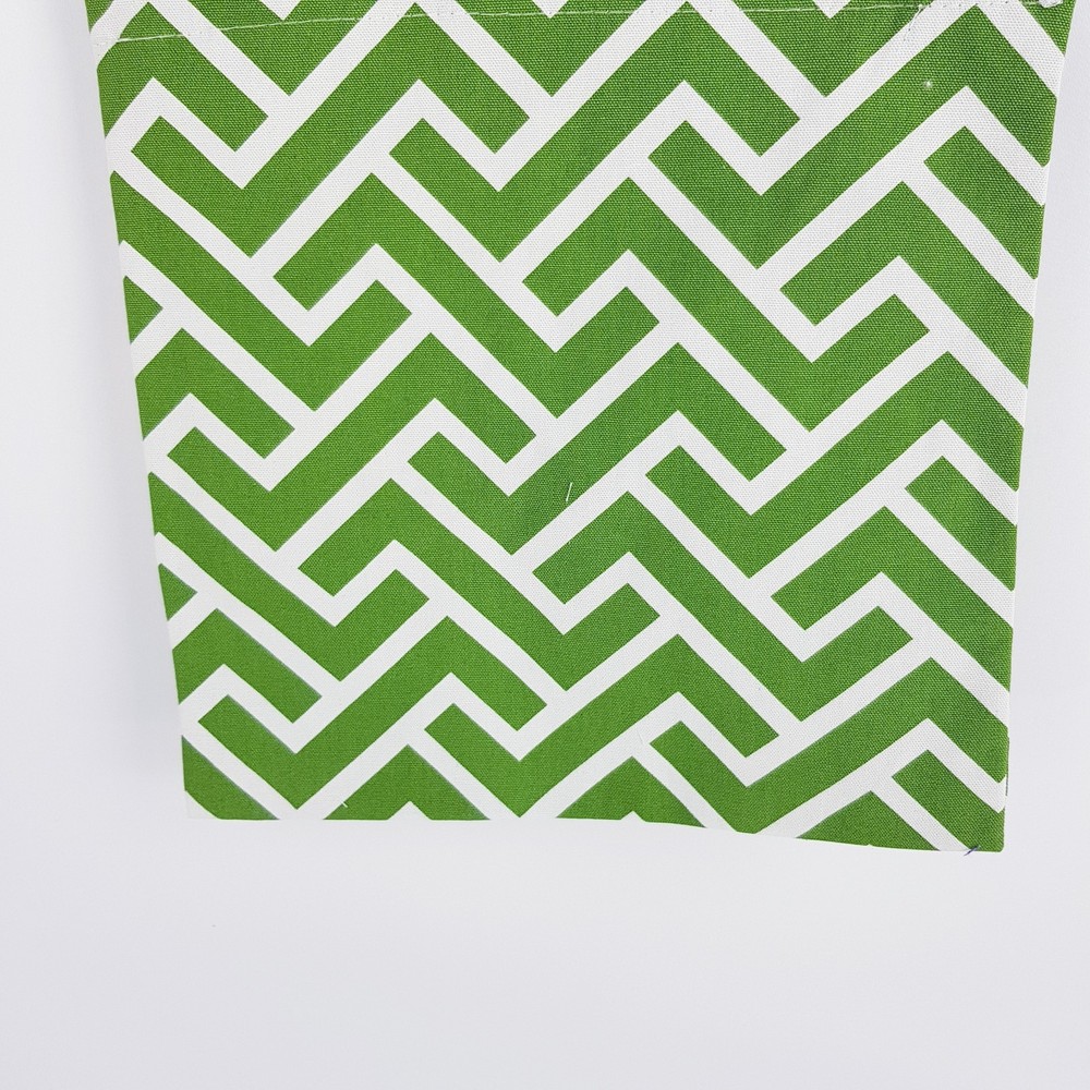Peg Bag Handmade Green White Print Lined Laundry Clothes Peg Holder