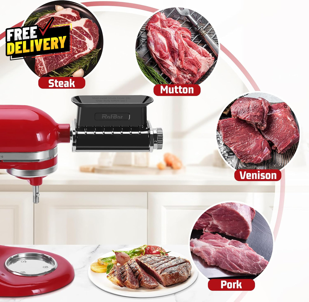 Adjustable Thickness Meat Tenderizer Attachment for Kitchenaid Stand Mixers M...