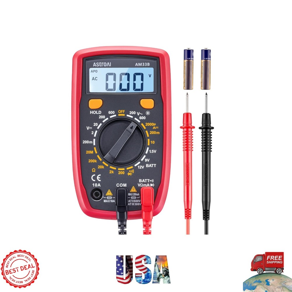 Advanced Digital Multimeter with Safety Features and Auto Shutoff Function