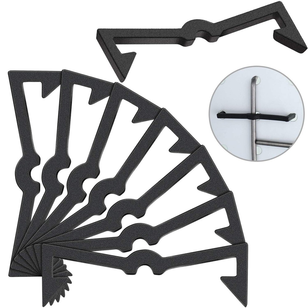 Pegboard Hook Locks Black Plastic Peg Clip Retainers Fixer Board