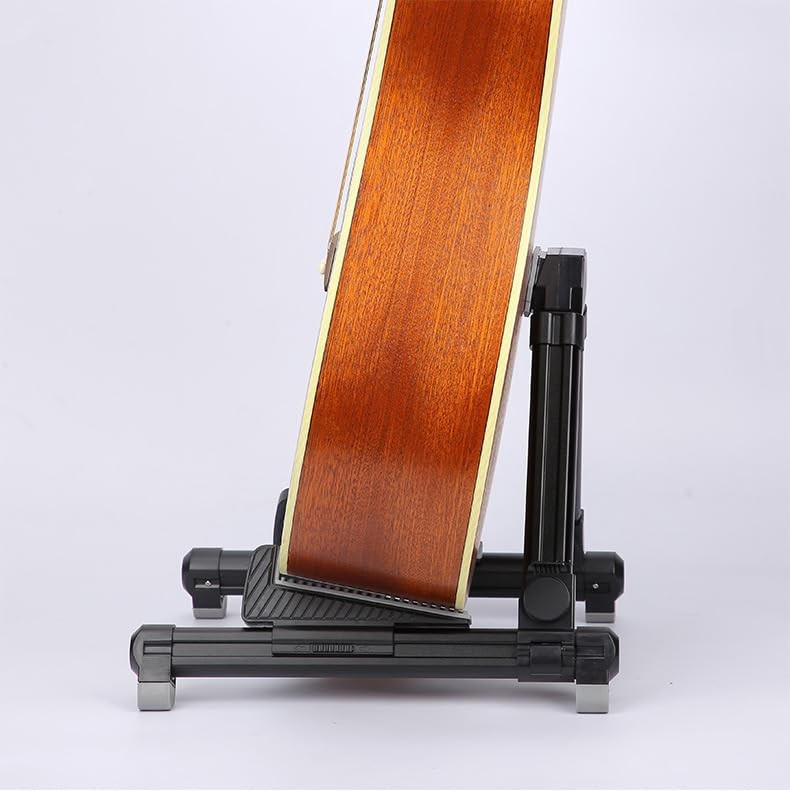 Adjustable, Folding Guitar Stand for Acoustic, Classical, Electric Guitars, B...