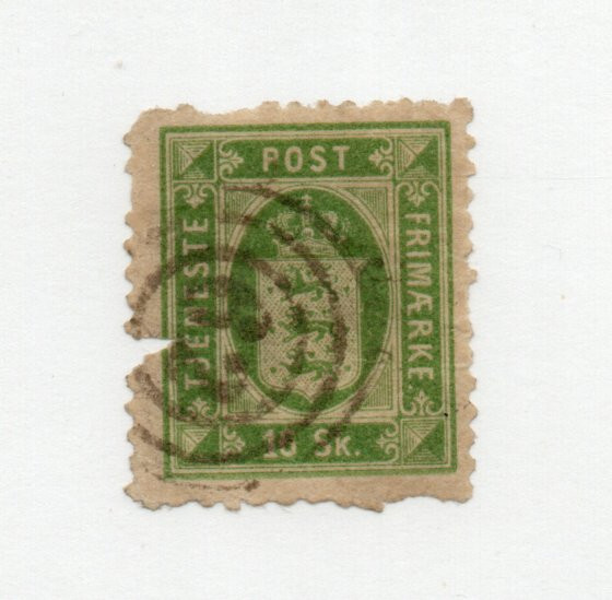 Denmark - Sc# O5 Used (pulled perf)        -       Lot 1024191