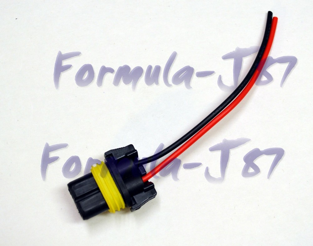 Wire Pigtail Female P 9006 HB4 Two Harness Head Light Low Beam Plug Socket Bulb