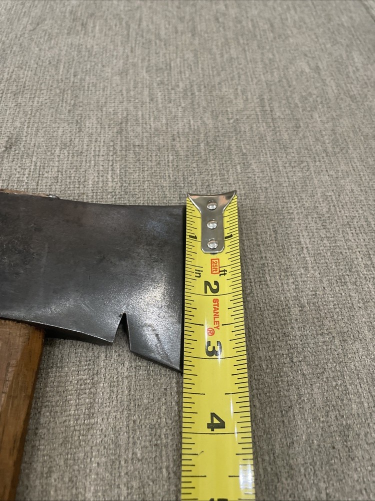 Vintage Dunlap Tools Logo Single Bit Hand Axe Nice With Leather Sheath