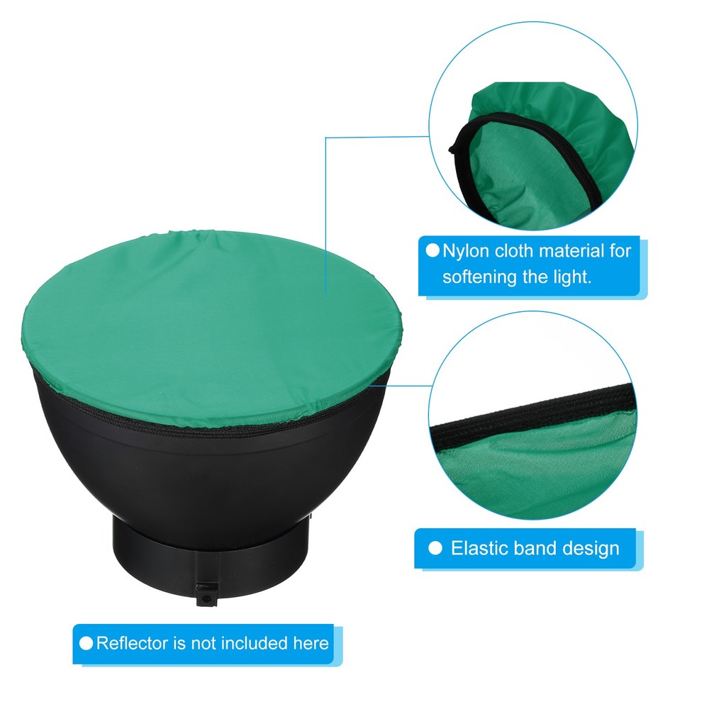 7" 18cm soft diffuser lamp cover, 4pcs fabric diffuser, green