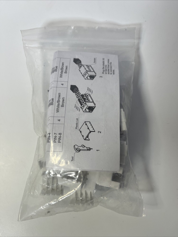 Construct Pro RJ45 Cat6 Keystone Jack (10-Pack, White)