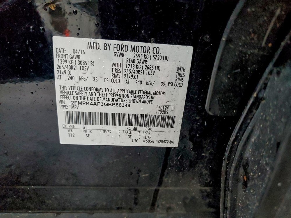 CONTROL PANEL OEM 2016 FORD EDGE 1YR WRNTY