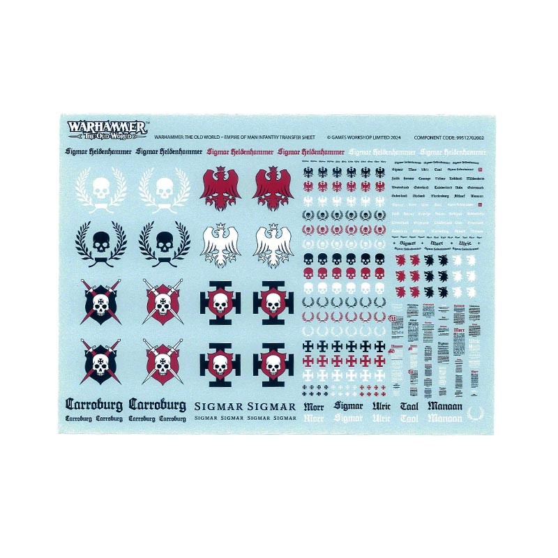 Transfer Sheet - Empire - Old World - Warhammer - Decals