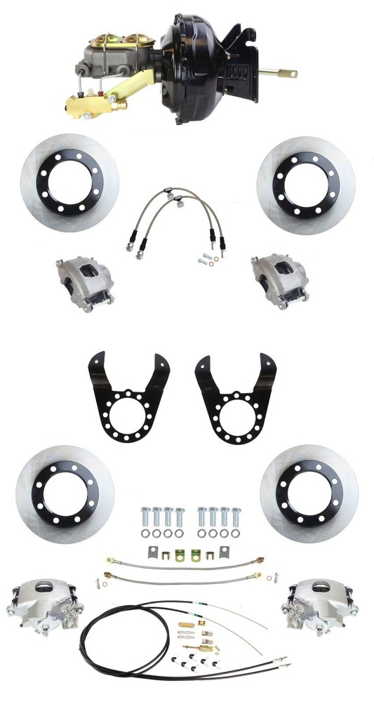 Front PWR Brake & Disc Replacement, 14 Bolt Rear Disc Conversion, 1971-87 GM4X4