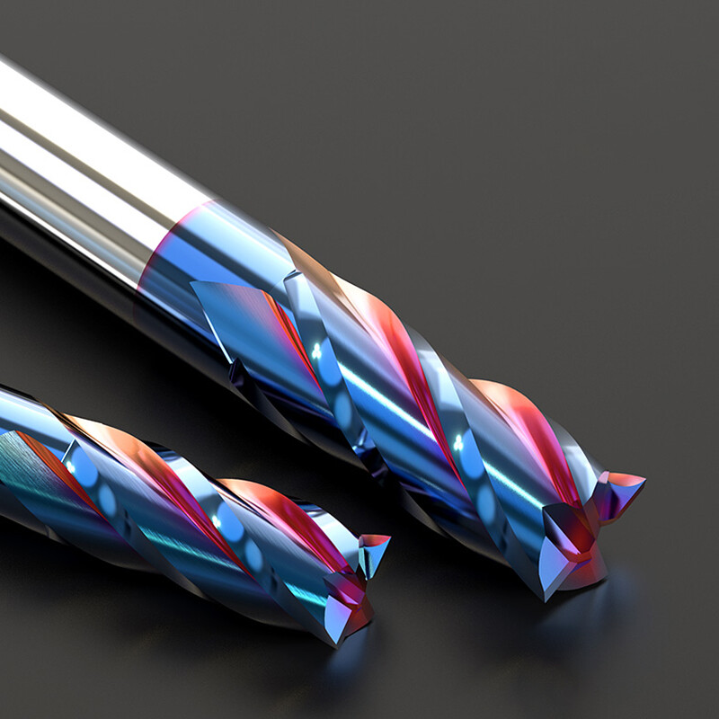 Solid Carbide End Mill 4 Flute nACo Coated - Micrograin Carbide - Slot Drill