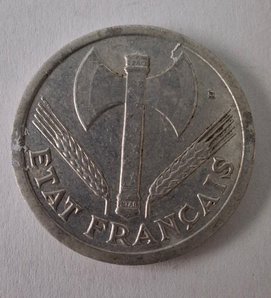 1943 France 2 Franc Coin