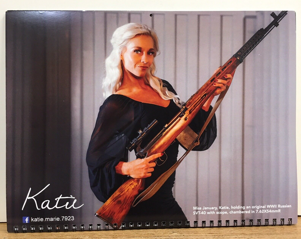 Blitzkrieg Firearms Calendar Bikini Pin-Up Models Weapons 2024 Sexy Gun Weapons