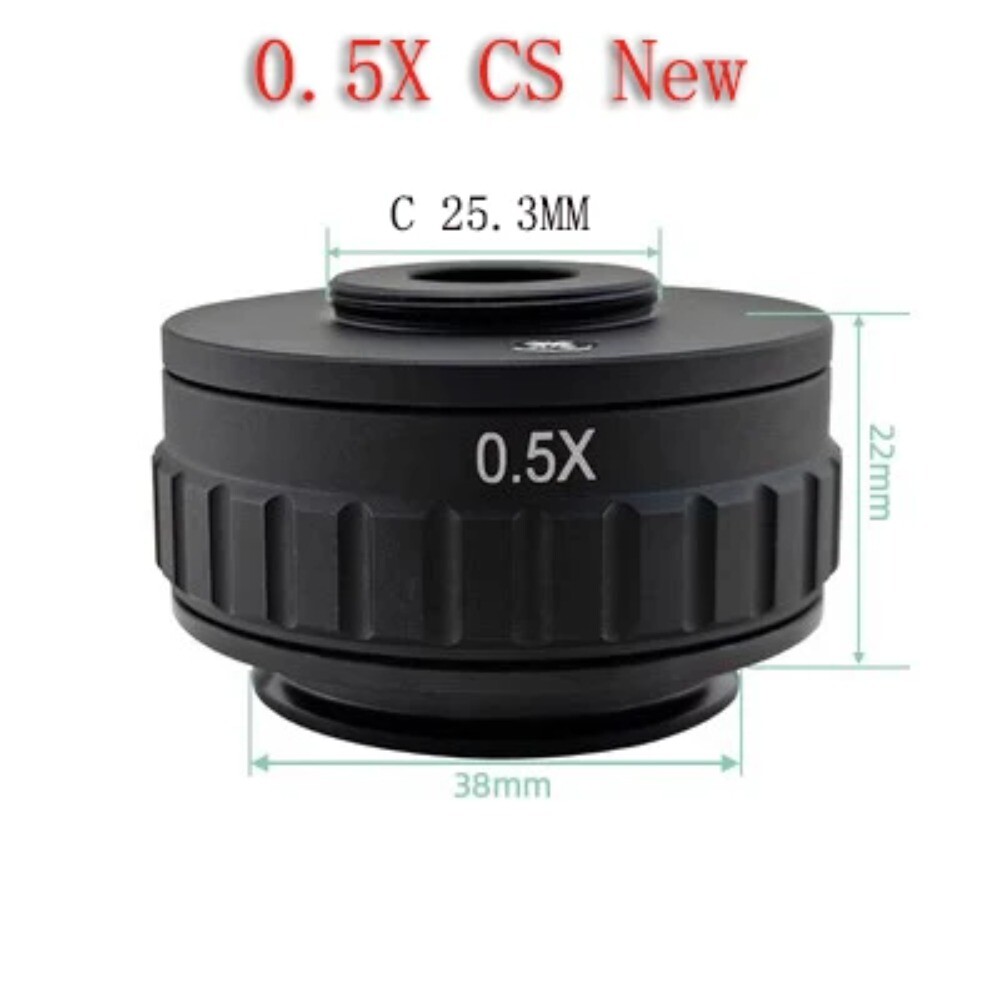 0.5X C/CS Industrial Camera CCD Adapter CTV F Stereo Microscope 25.4mm Interface