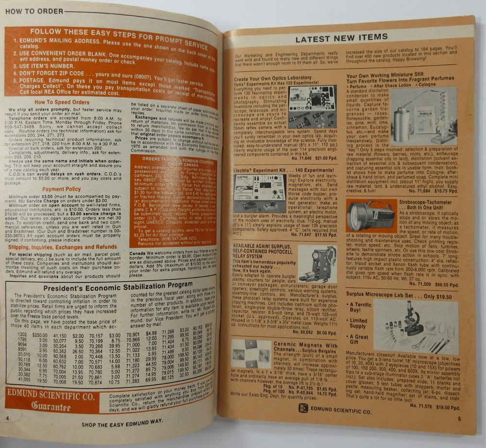 Edmund Science Equipment Computer Catalog Optics Microscopes Math Lasers 1972