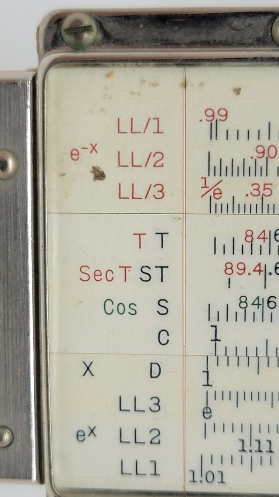 Frederick POST Hemmi Versalog Slide Rule with Leather Case Vintage #1460