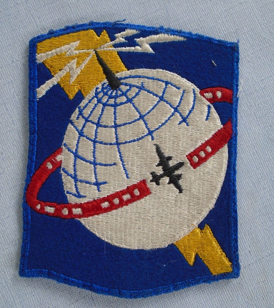 Army Airways Communication System oversize patch, blue edge, mesh back