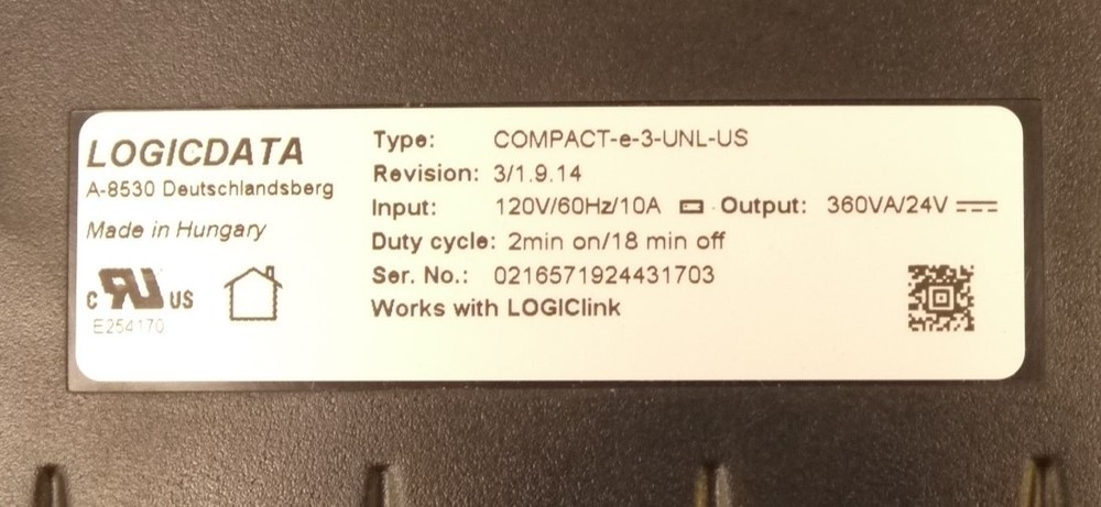 LOGICDATA COMPACT-e-3-UNL-US Power Controller
