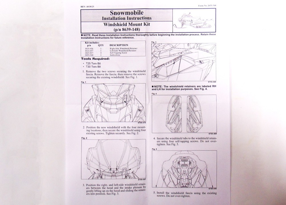 OEM Arctic Cat Snowmobile Catalyst Windshield Mount Kit 8639-148 READ LISTING