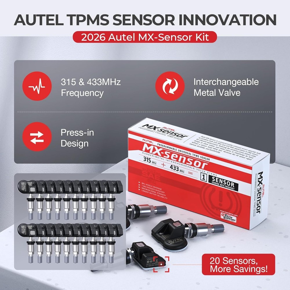 20PCS Autel MX-Sensor Programmable TPMS Sensor for Universal Tire Pressure Tool