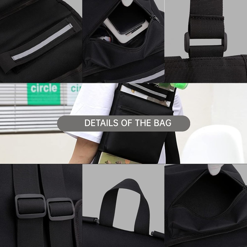 Foldable Skateboard Backpack Bag Carrier with Adjustable Shoulder Straps for ...