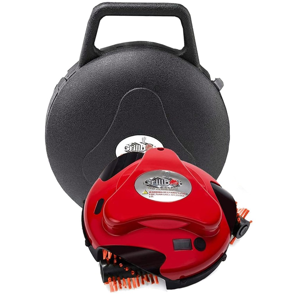 Grillbot Automatic Grill Cleaning Robot with Three Nylon Brushes, LCD Timer,