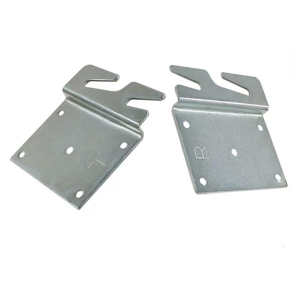 Heavy Duty Universal Wood Bed Rail Hook Plates - 2 Pcs Frame Bracket Replacement