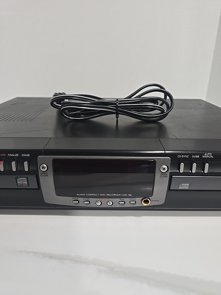 Philips CDR 765 Audio Compact Disc Recorder Tested WORKING / No Remote