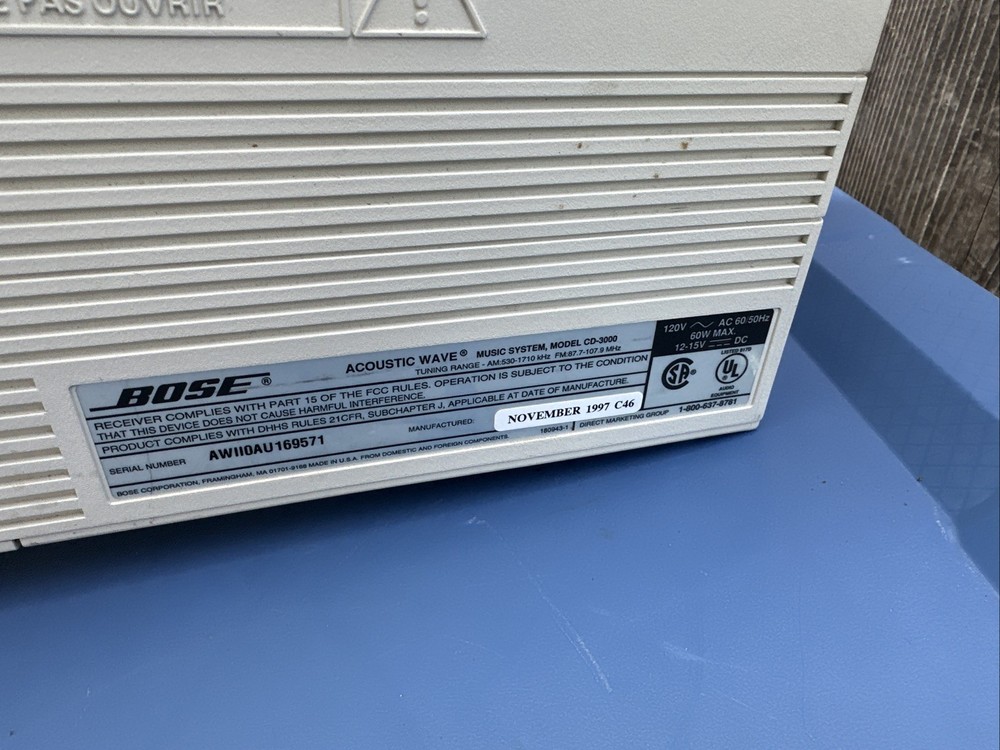 Bose Acoustic Wave Music System CD-3000