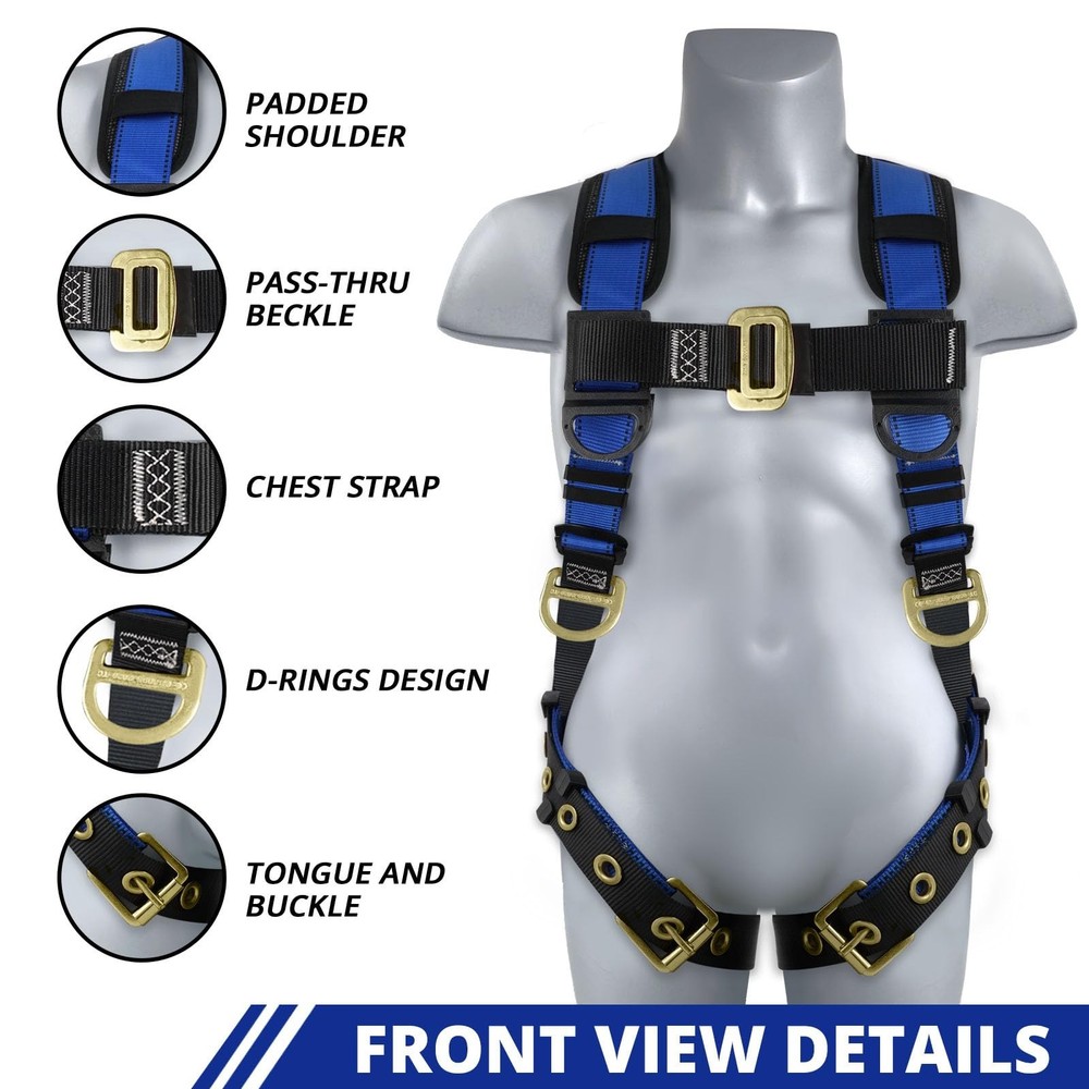 TRSMIMA Safety Harness Fall Protection - Fall Arrest Climbing Roofing Work Be...