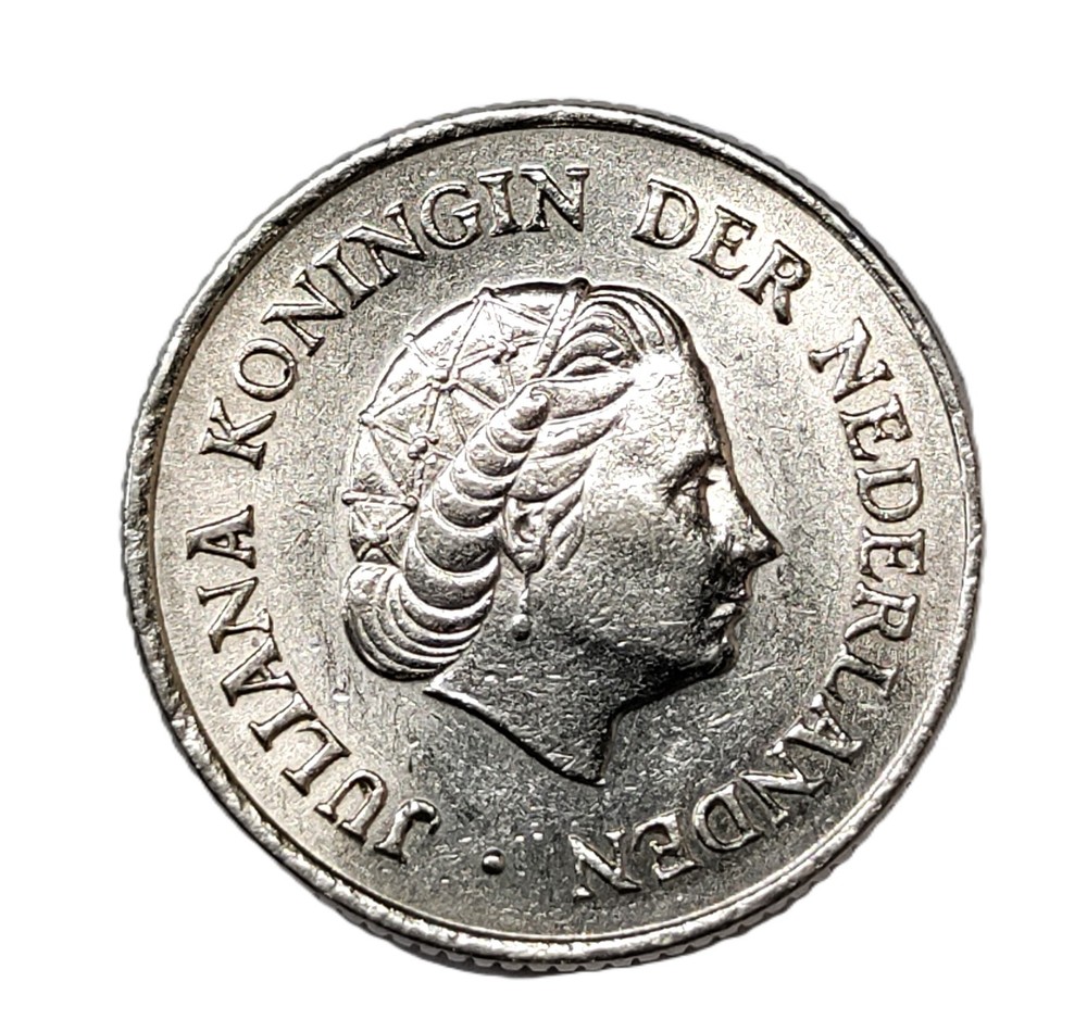 1964 Netherlands 25 Cent Coin KM# 183