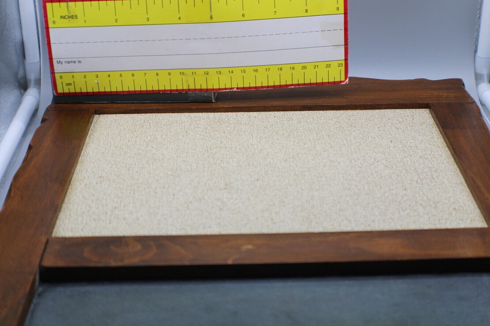 Vintage Retro Colonial Solid Pine Corkboard-Chalkboard-Storage Wall Unit
