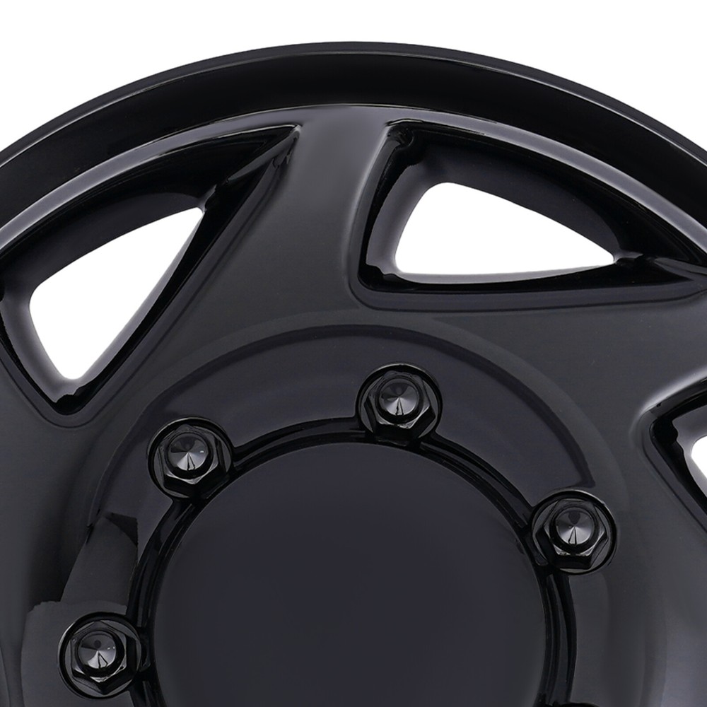 For Ford E250 E350 E450 Econoline 1999-2018 Black Hub Caps Rim Simulators 4pcs