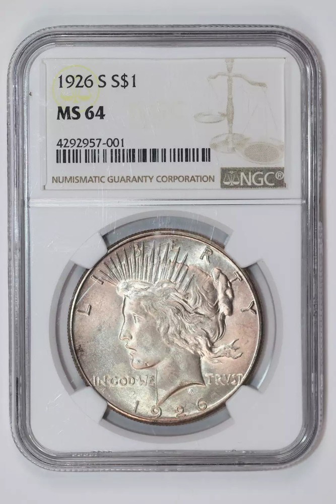 1926-S PEACE DOLLAR NGC MS64