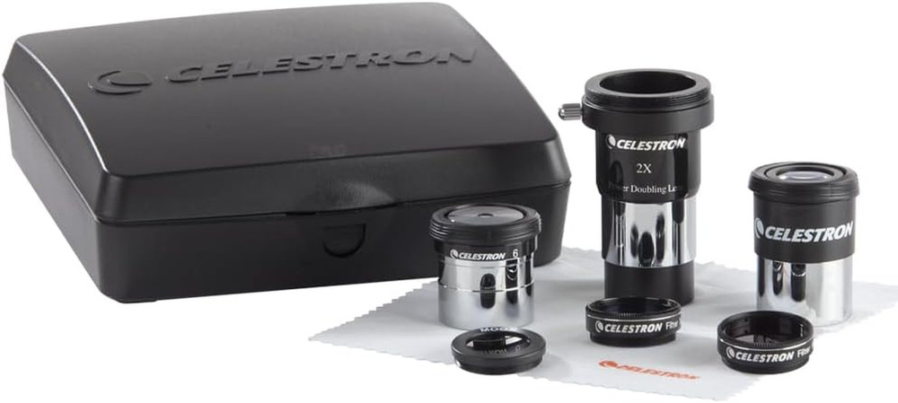 Astromaster 8-Piece Eyepiece & Filter Accessory Kit - Includes Two 1.25” Eyepiec