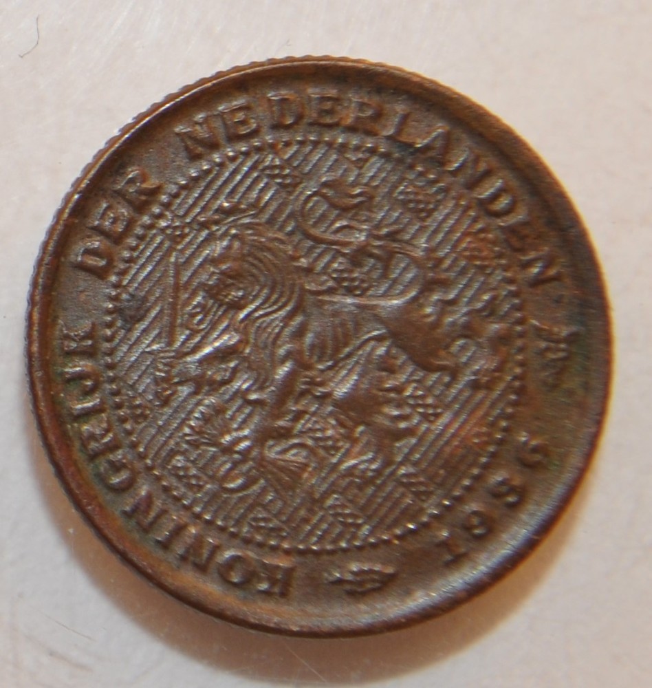 1936 Netherlands 1/2 cent
