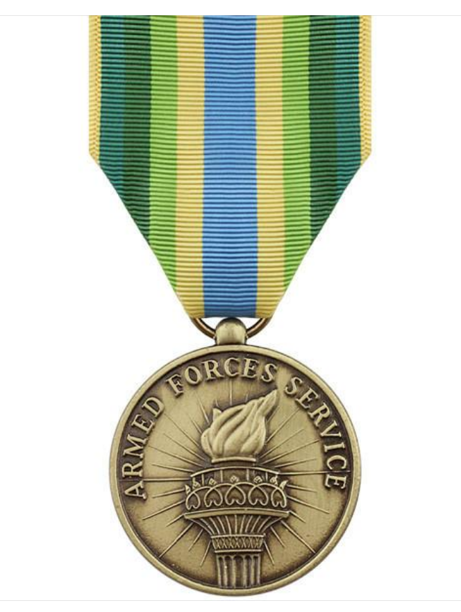 Vanguard FULL SIZE MEDAL ARMED FORCES SERVICE MEDAL