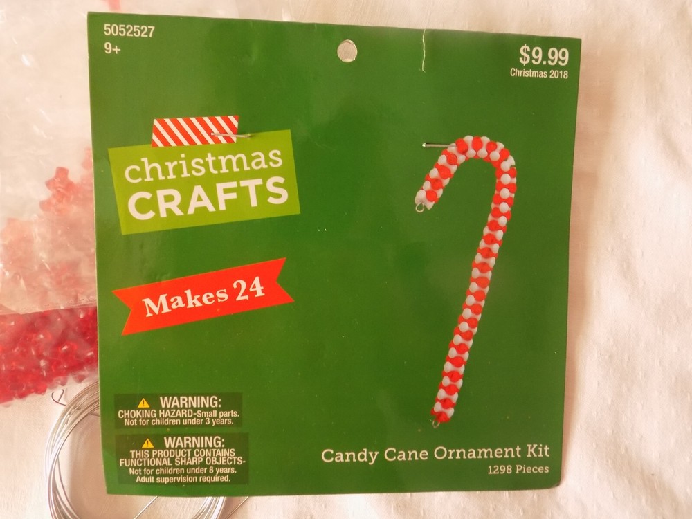 Group Pack of beaded Christmas candy canes